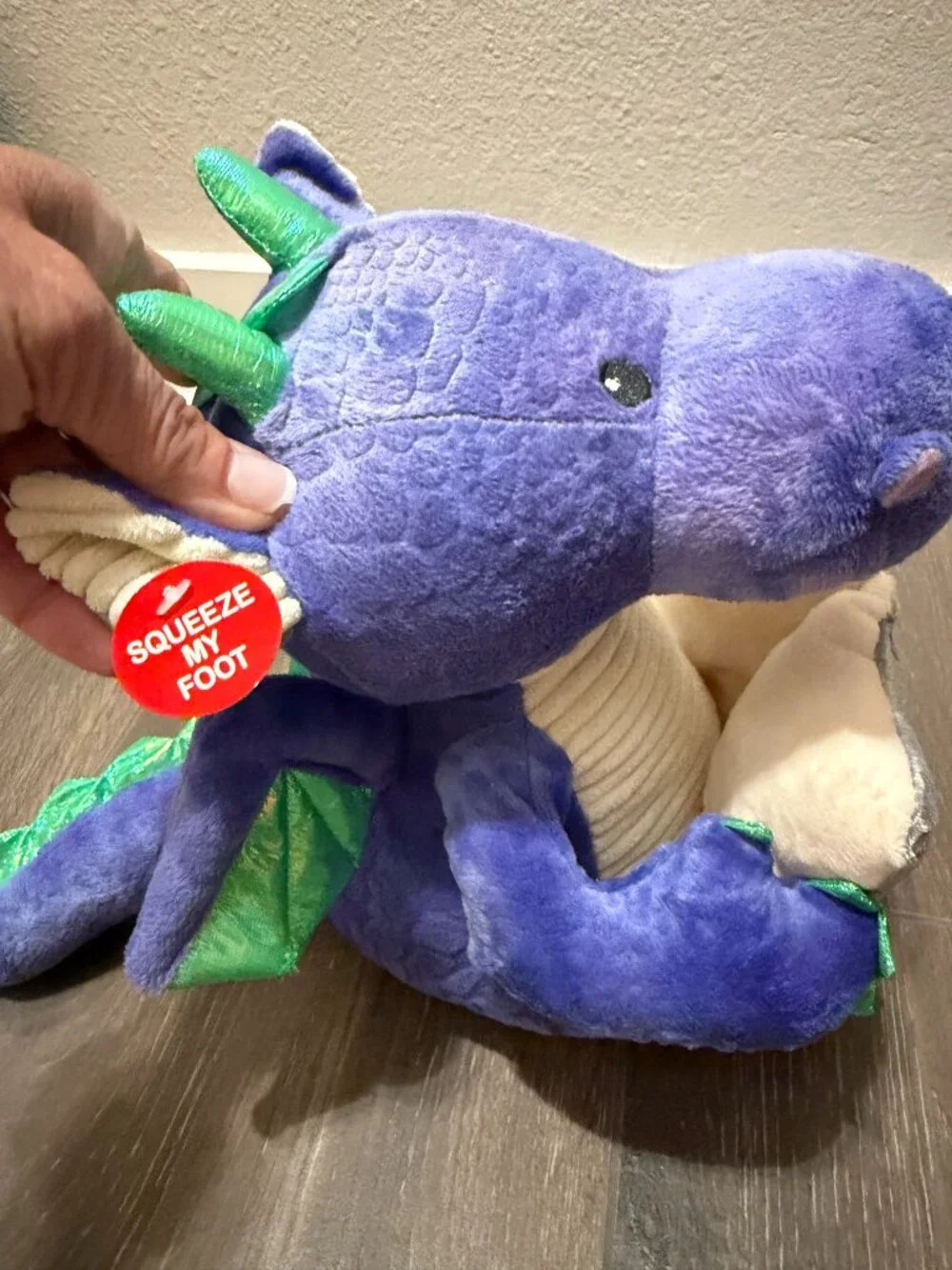 Cuddle Barn Dalton the Storytelling Dragon Purple Plush